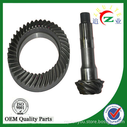Tricycle crown wheel and pinion gear bevel gear and pinion shaft